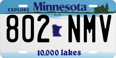 MN license plate 802NMV
