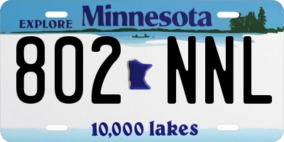 MN license plate 802NNL