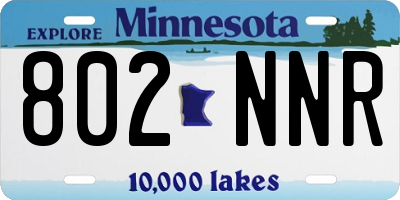 MN license plate 802NNR