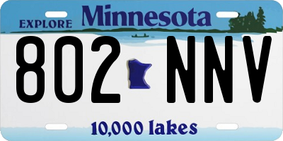 MN license plate 802NNV