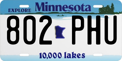 MN license plate 802PHU
