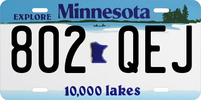 MN license plate 802QEJ
