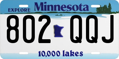 MN license plate 802QQJ