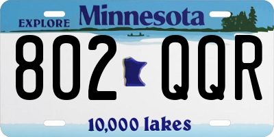 MN license plate 802QQR