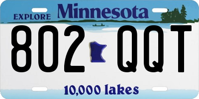 MN license plate 802QQT