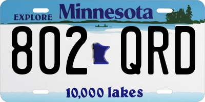 MN license plate 802QRD