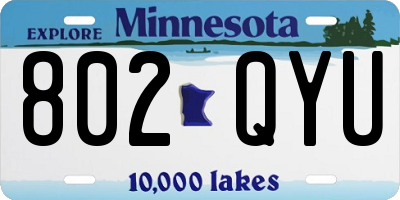 MN license plate 802QYU