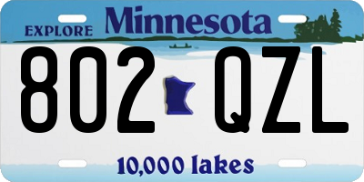 MN license plate 802QZL