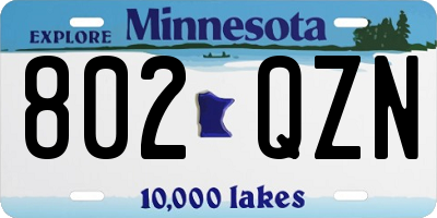 MN license plate 802QZN