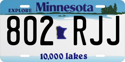 MN license plate 802RJJ