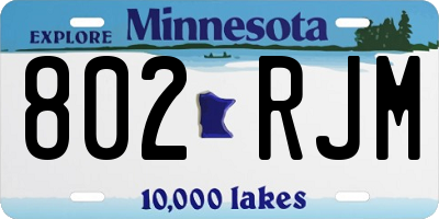 MN license plate 802RJM