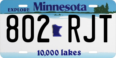 MN license plate 802RJT