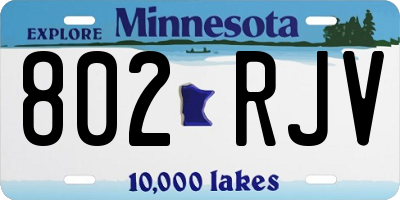 MN license plate 802RJV