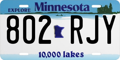 MN license plate 802RJY