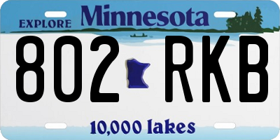 MN license plate 802RKB