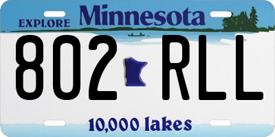 MN license plate 802RLL