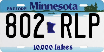 MN license plate 802RLP