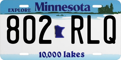 MN license plate 802RLQ