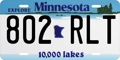 MN license plate 802RLT