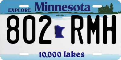MN license plate 802RMH