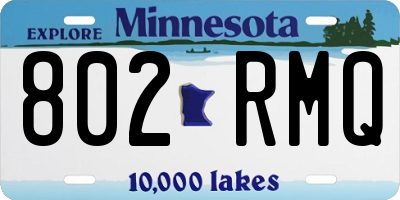 MN license plate 802RMQ
