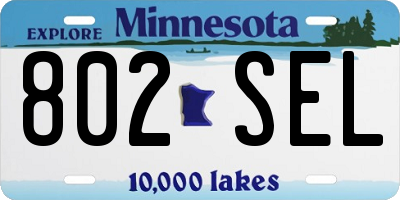 MN license plate 802SEL