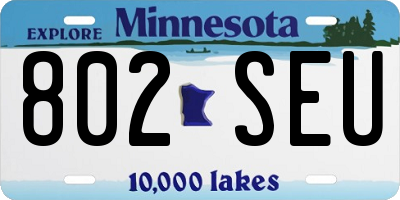 MN license plate 802SEU