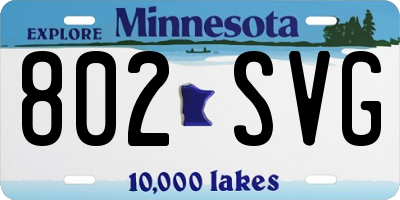 MN license plate 802SVG