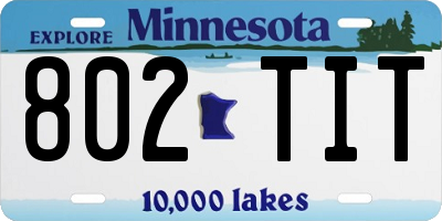 MN license plate 802TIT