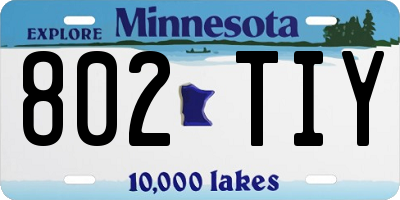 MN license plate 802TIY