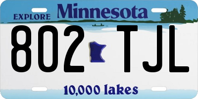 MN license plate 802TJL
