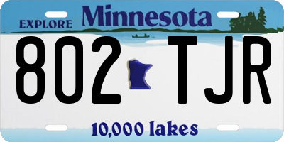 MN license plate 802TJR