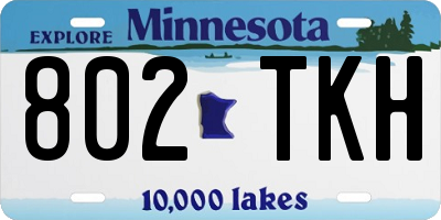 MN license plate 802TKH