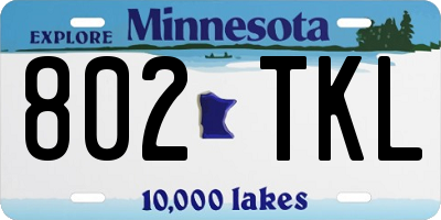 MN license plate 802TKL