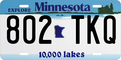 MN license plate 802TKQ