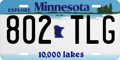 MN license plate 802TLG