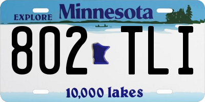 MN license plate 802TLI