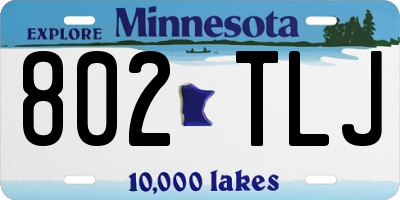 MN license plate 802TLJ