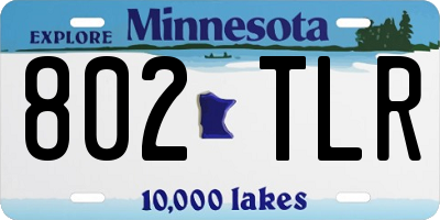 MN license plate 802TLR