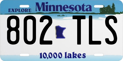 MN license plate 802TLS