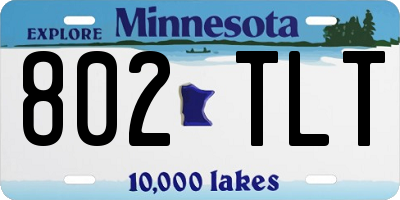 MN license plate 802TLT