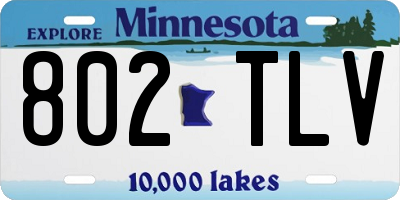 MN license plate 802TLV