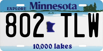 MN license plate 802TLW