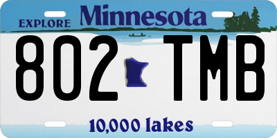 MN license plate 802TMB
