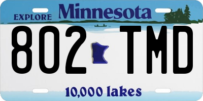 MN license plate 802TMD