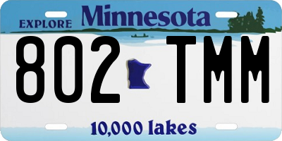 MN license plate 802TMM