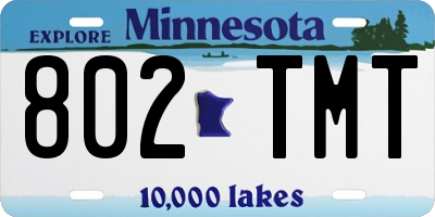 MN license plate 802TMT