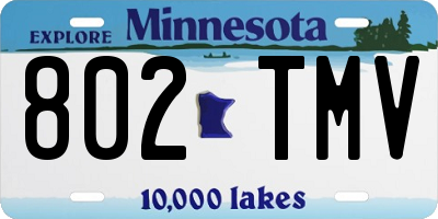 MN license plate 802TMV