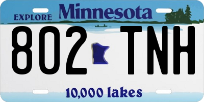MN license plate 802TNH