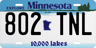 MN license plate 802TNL